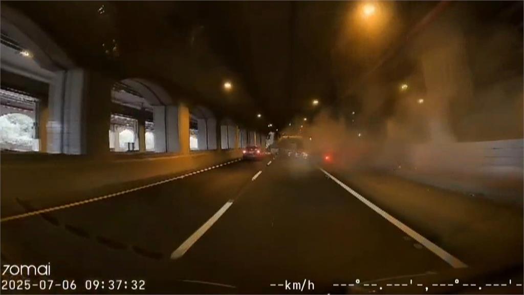 新竹鳳鼻隧道爆死亡車禍　聯結車超車不成自撞釀1死1傷