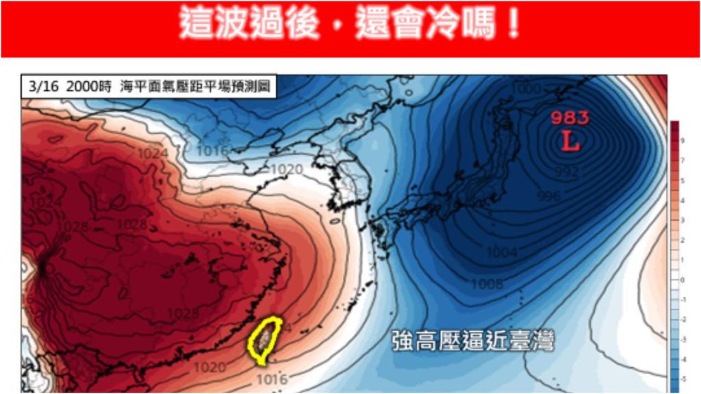下波冷氣團「強度直逼寒流」冬衣先別收！專家曝「這時間點」逼近台灣