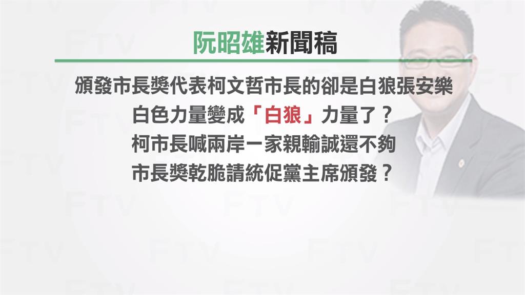 引狼入室 白色力量變白狼力量？張安樂頒市長獎惹議