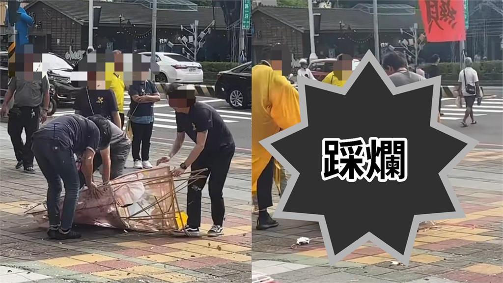 中元普度紙紮屋遭「道士一腳狂踩」畫面曝!命理師揭「超慘下場」轟:污辱好兄弟