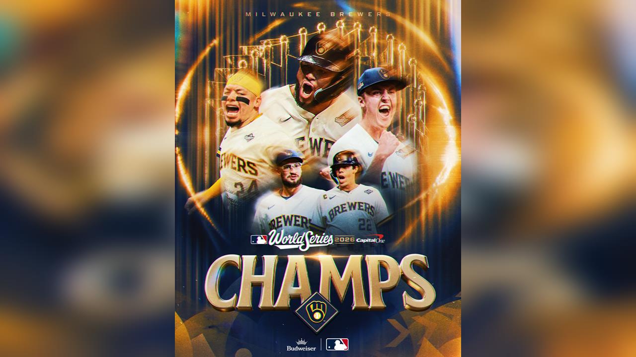 世界大賽冠軍出爐！釀酒人4勝1敗淘汰光芒！勇奪隊史首冠。（圖／取自MLB官方X）