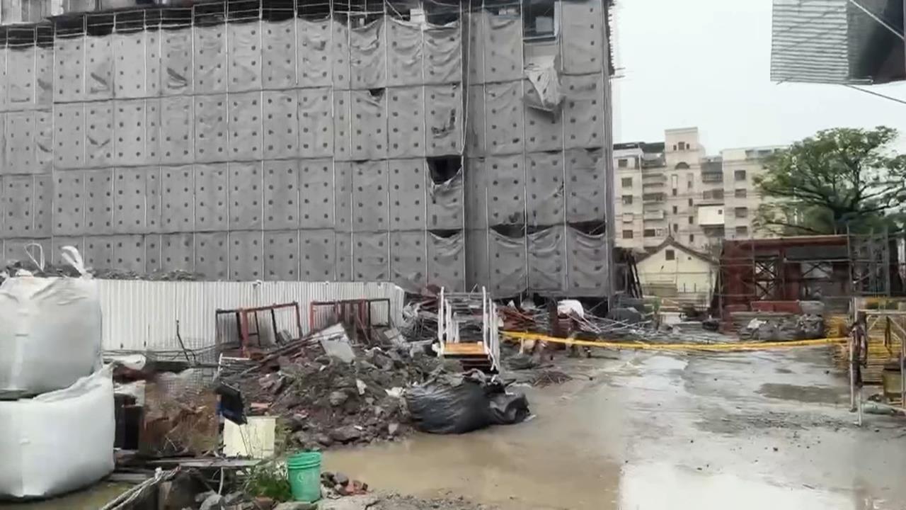 工安意外!新莊建築工地鷹架崩塌 1人17樓墜落﹑1人慘遭鷹架壓