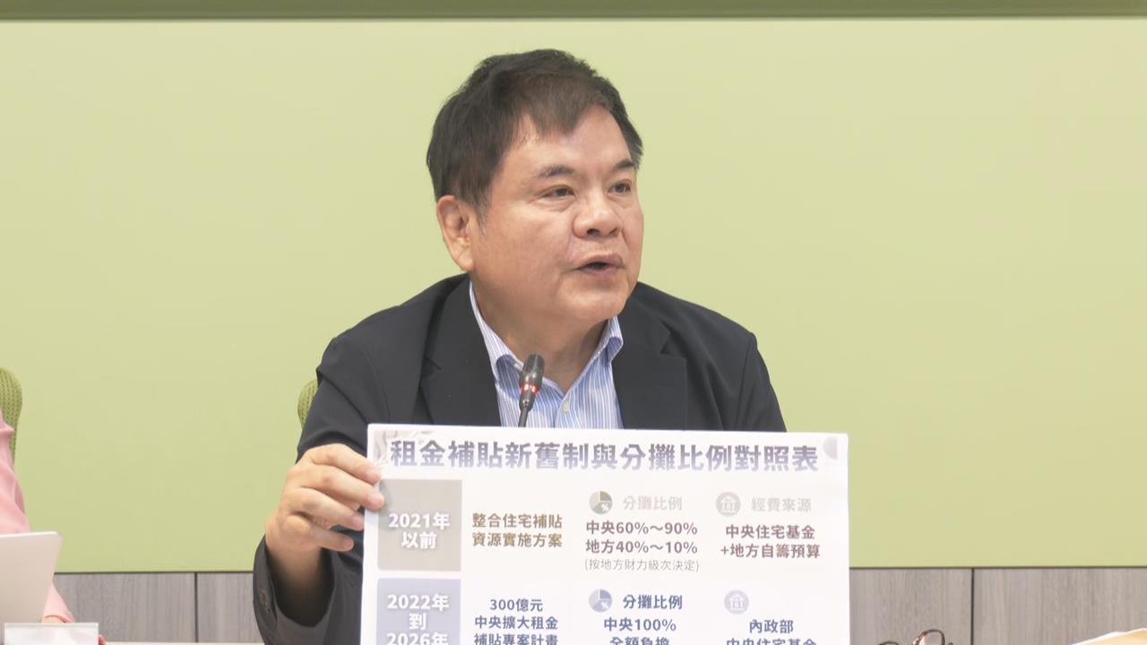 快新聞/「租屋補助」由地方分攤?莊瑞雄:財源增加應承擔相應責任