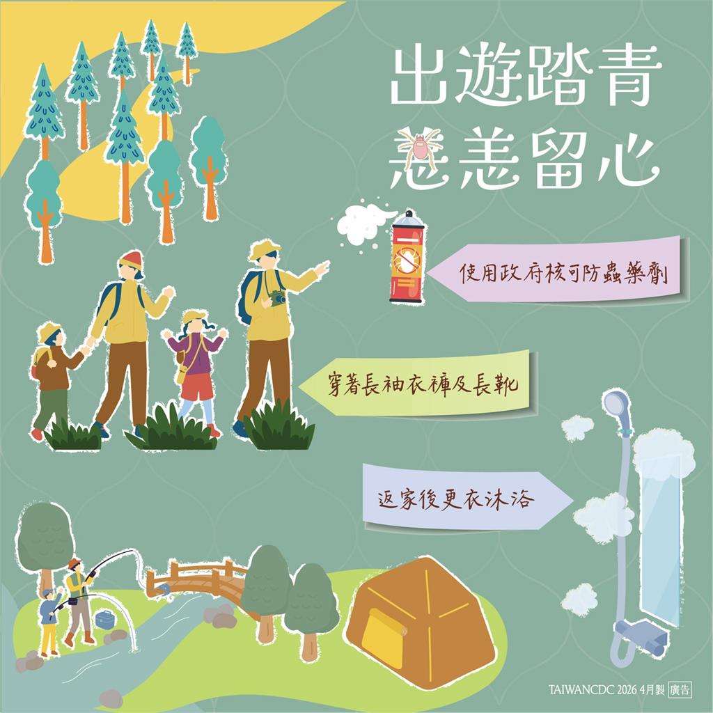 肉眼看不見的威脅！戶外活動穿長袖噴防蟲劑 遠離恙蟲病