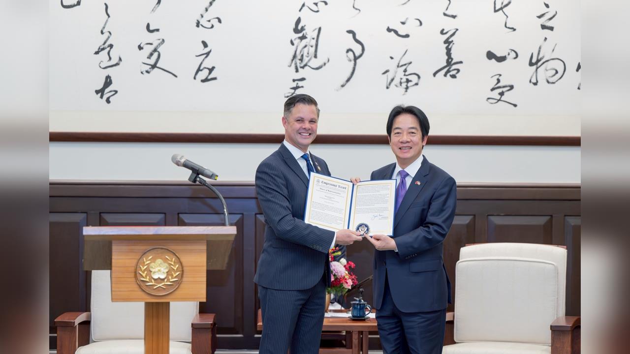 快新聞/美國國會點名致敬!礦工之子出任總統超勵志 賴清德獲頒表彰紀錄