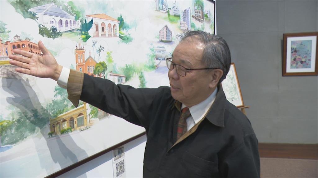 慶祝淡江大學70歲 藝術中心繪製超大幅畫作