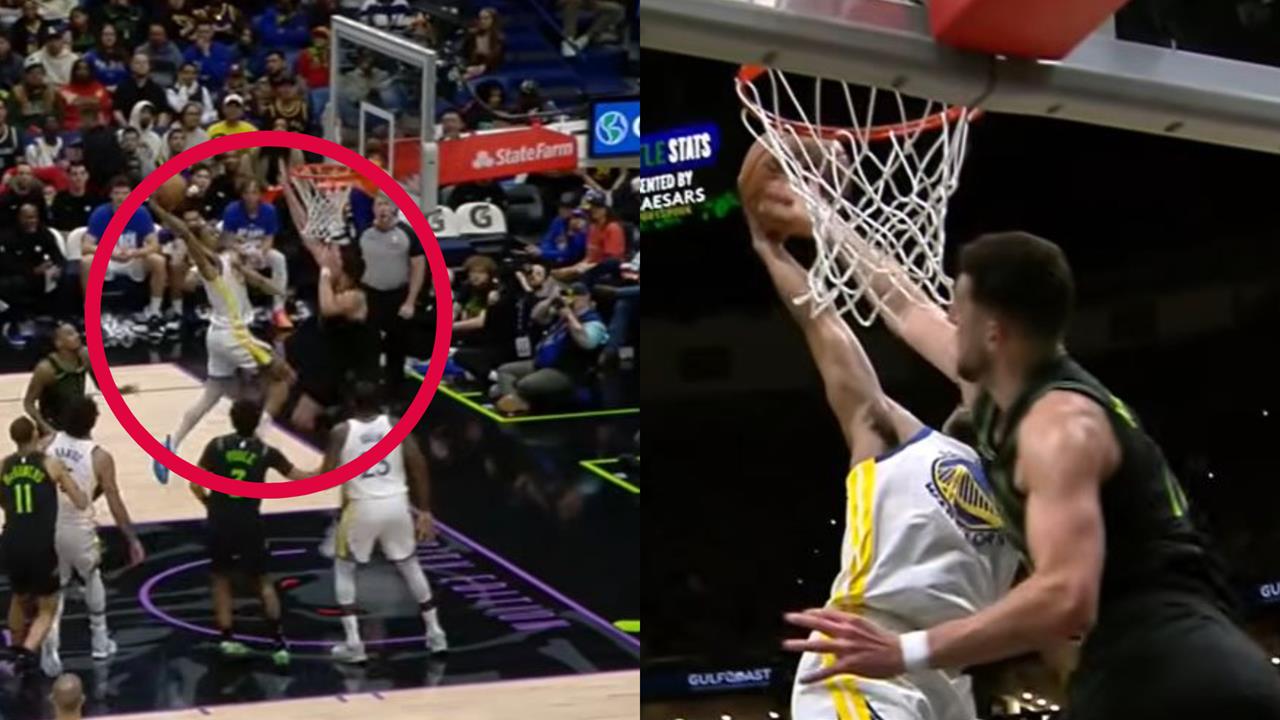 NBA(影)／這發太殘暴！勇士「戰斧式顏扣」全場驚呆　梅爾頓轟新高28分卻白忙