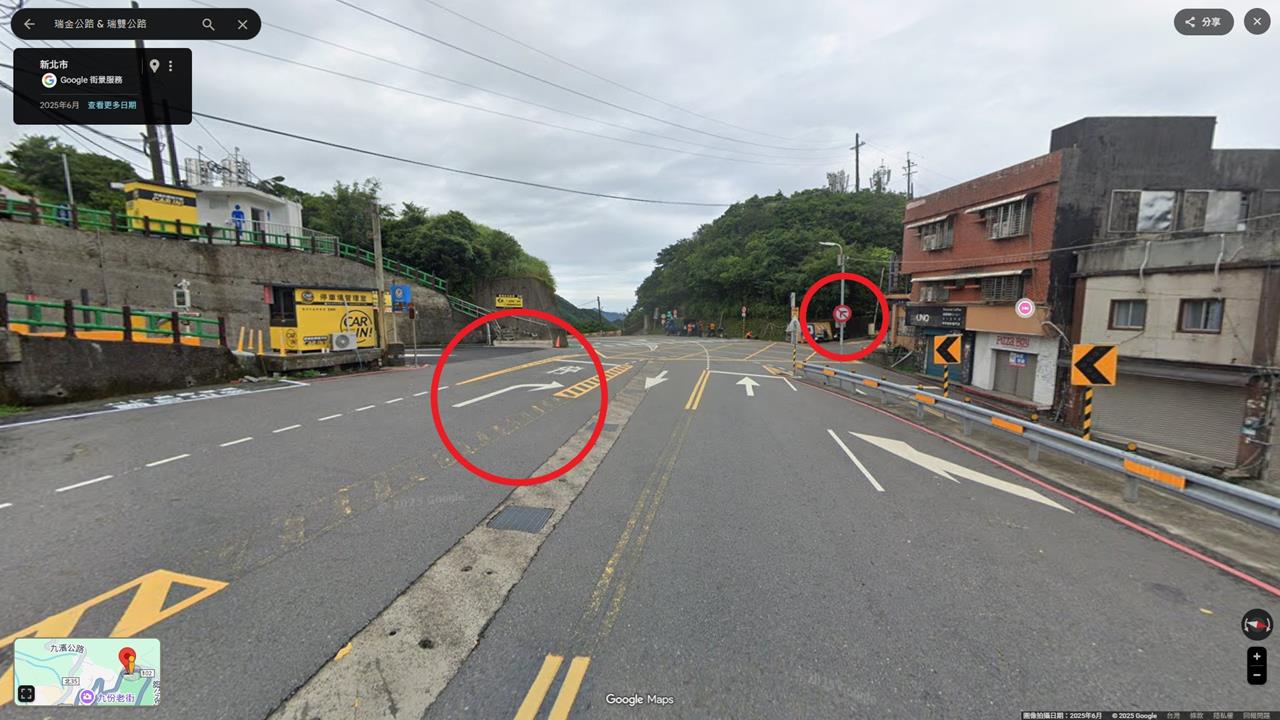 快新聞／神鬼設計！新北瑞芳1路口「右側車道禁右轉」　網酸：市府搶錢？