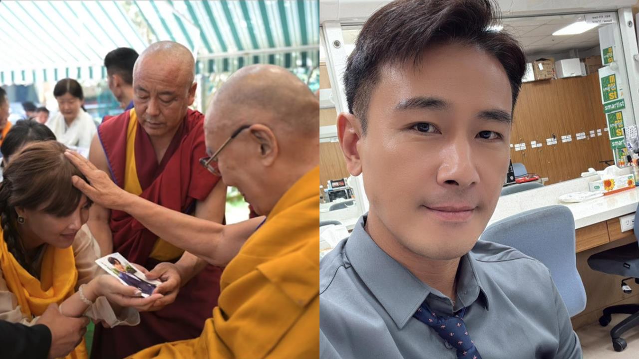 傅子純遺孀「飛印度見達賴喇嘛」被摸頭3次！當場全身發抖：你在場