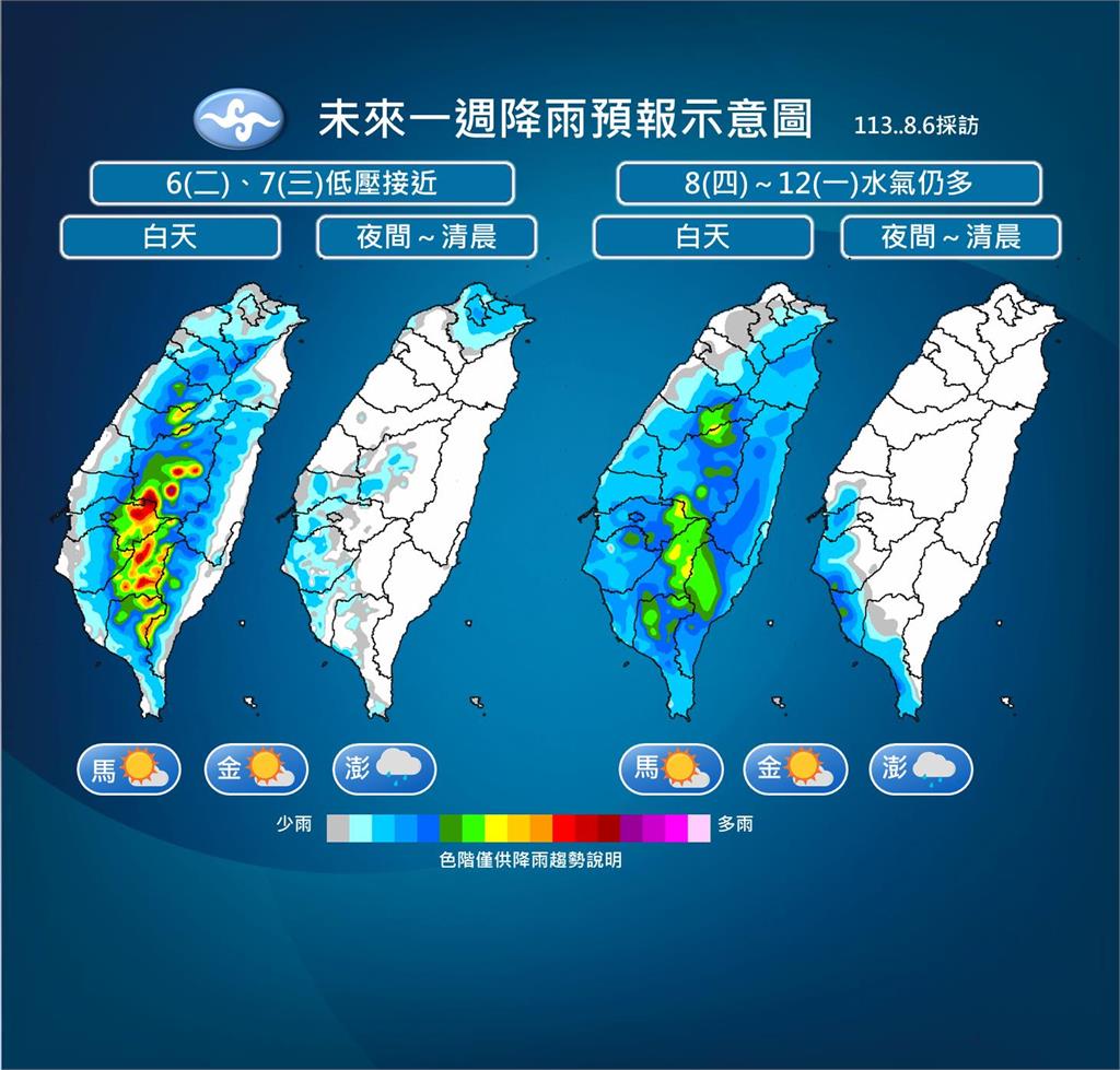 快新聞／未來一週還是熱！低壓帶逼近　「這地區」慎防豪雨