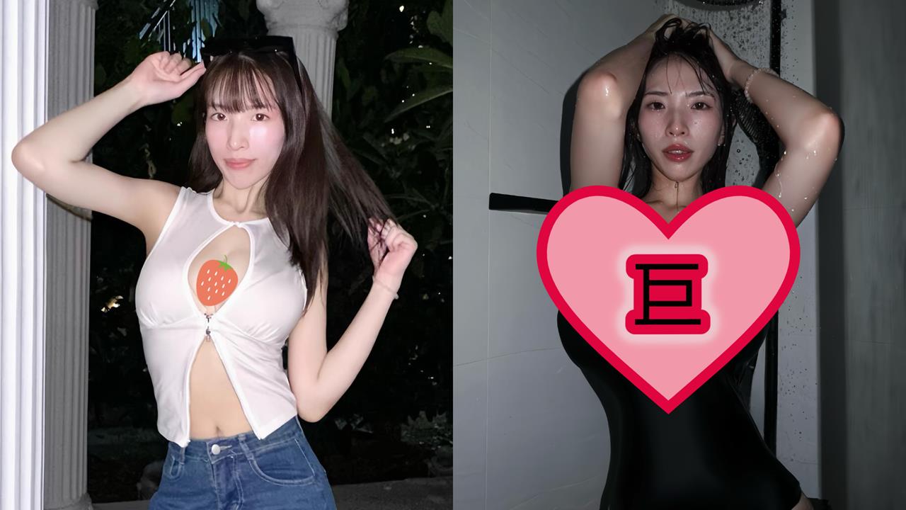 二壘妹「泳衣濕身」視角大解放!側身中空「SSR雪白雙Q球」全被看...