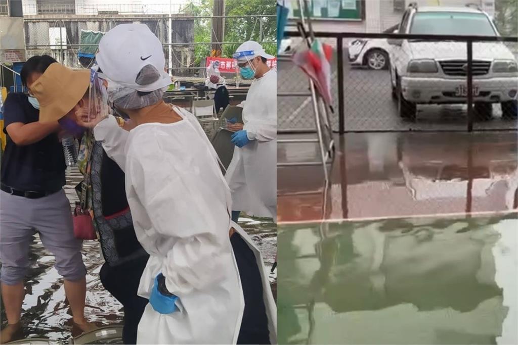 快新聞／大雨水淹接種站　高雄那瑪夏區公所「用鐵椅搭人工步道」遷移長者