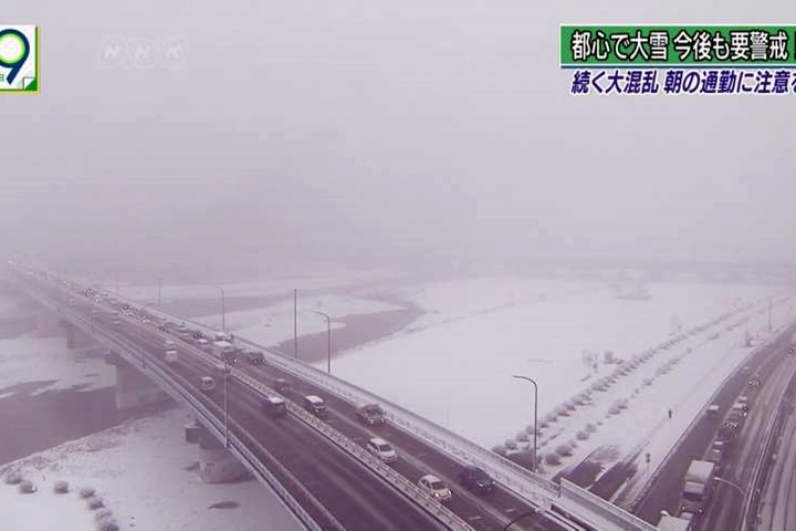 4年來首次！東京23區大雪警報 陸空交通大亂