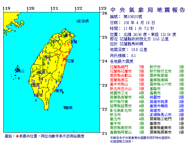 地震不斷更新／花蓮規模6.1強震 日本發布海嘯警報