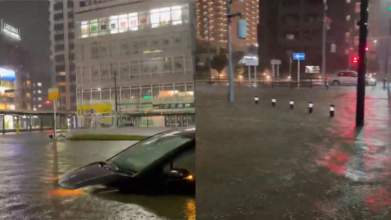 車泡水、地鐵變汪洋！日本恐怖豪雨「千葉18市發最高警報」滅頂災難畫面曝光