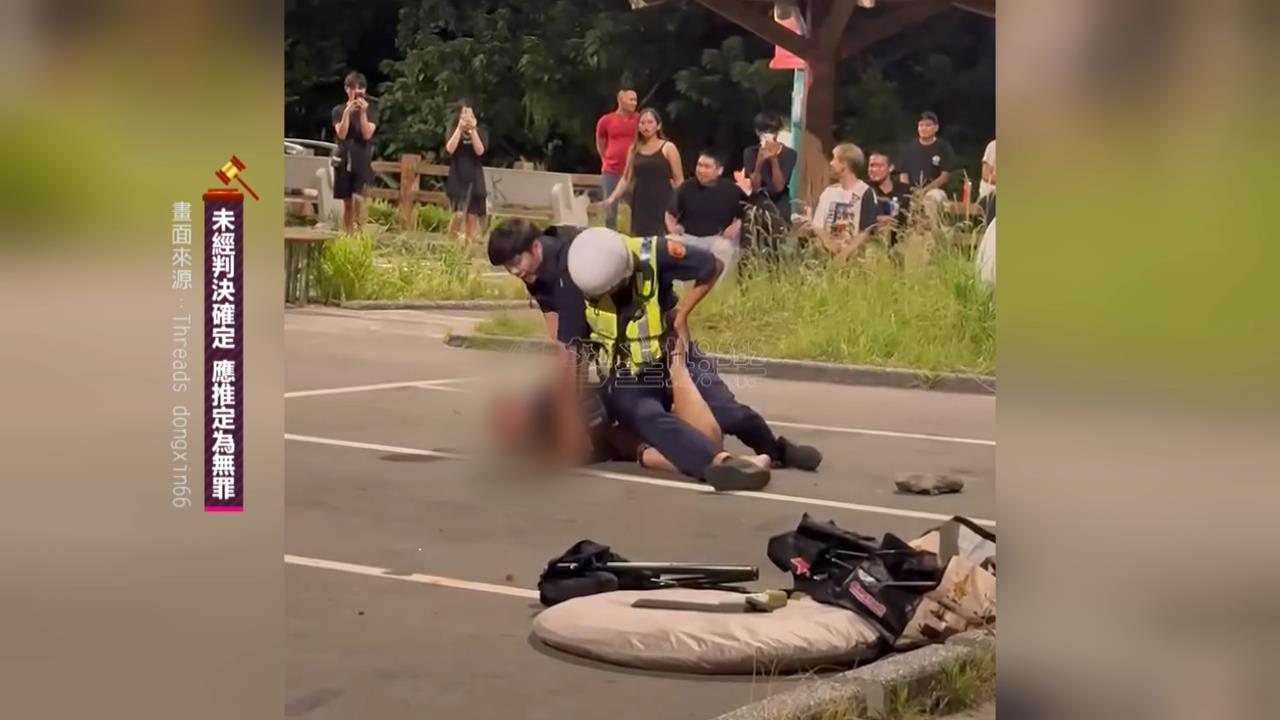 男深夜酒醉拿鐵棍敲擊廣場欄杆　被帶回派出所