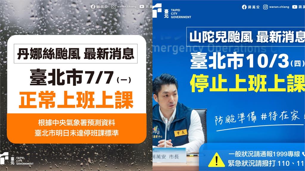 蔣萬安宣布台北上班上課 臉書發文「一細節」引網熱議:放假才有本人照?
