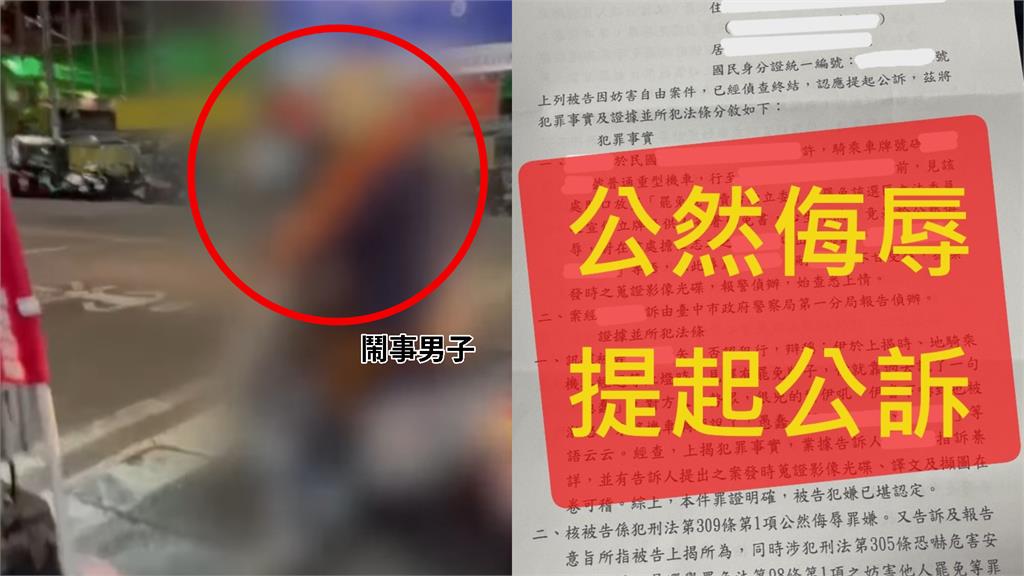 台中「機車男」對志工飆罵三字經遭檢起訴！畫面曝光…「敲羅行動」發聲了