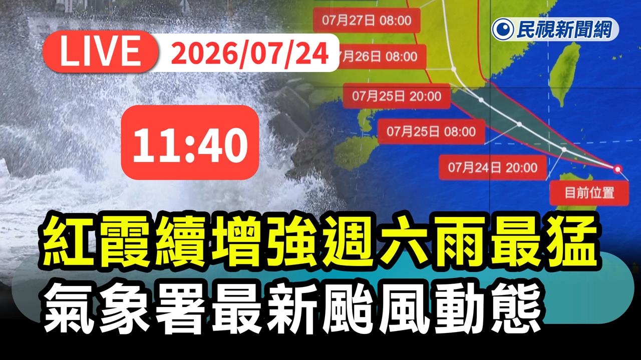 LIVE／要放假了？「紅霞」颱風持續進逼　氣象署11:40最新說明