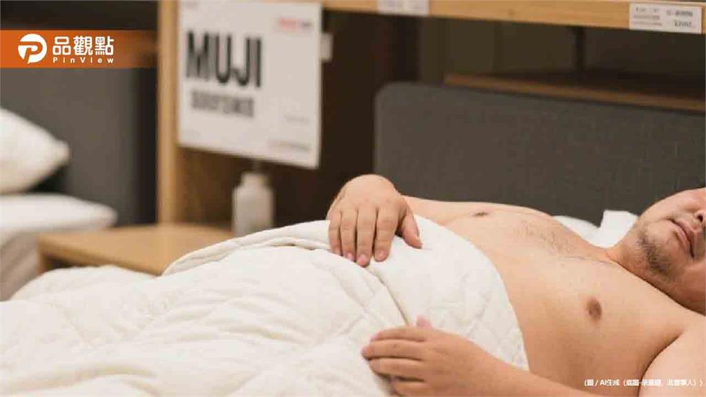 無印良品有男子「全裸躺床翻滾」！超扯畫面瘋傳