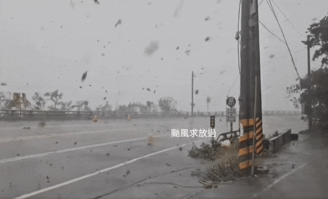楊柳登陸台東「猛吹10級強風」恐怖畫面曝！他急停路邊「後照鏡吹歪」：求放過