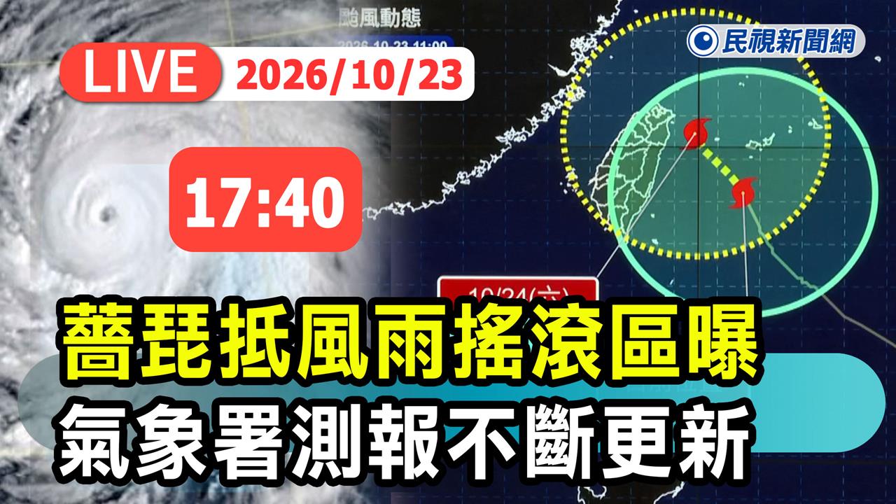 LIVE／薔琵暴風圈滯留打轉！北台恐飆13級強風　氣象署17:40最新說明