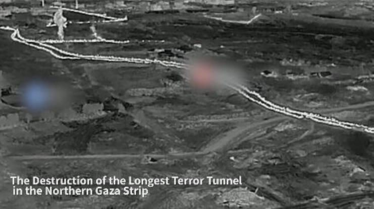 以軍公布畫面 摧毀北加薩恐怖隧道