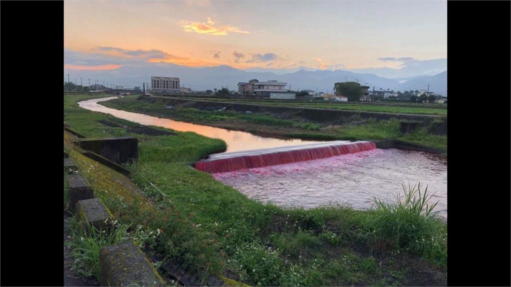 三星行健溪水被染紅！農民憂菜田遭污染