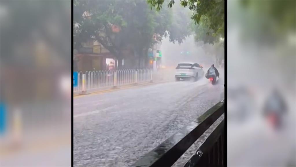 中國極端氣候再現　廣州暴雨多處淹水西安冰雹砸人