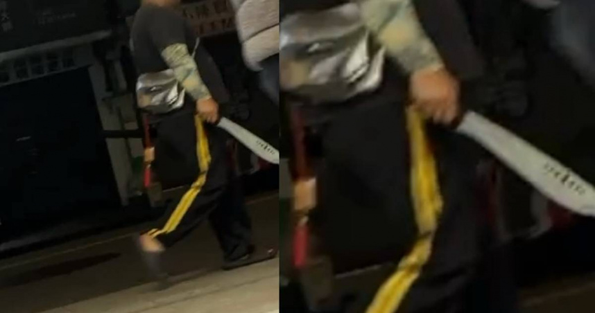 29歲男持長刀亂晃士林夜市　落網稱被比中指要「討公道」