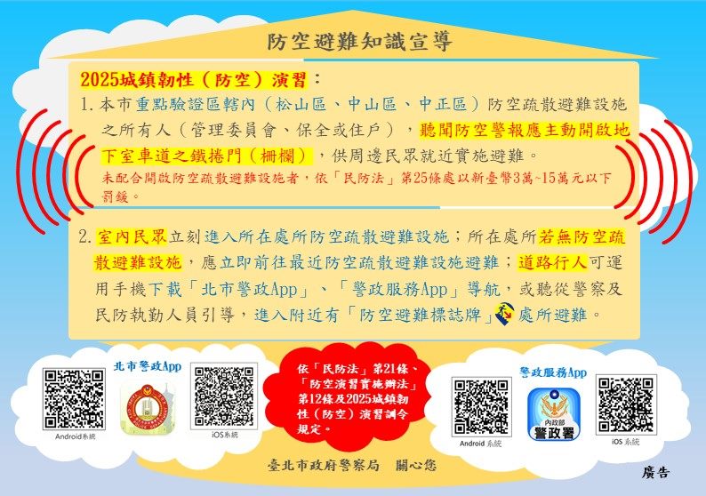 快新聞/北部城鎮韌性演習13:30登場 捷運、台、高鐵照常行駛「只進不出」