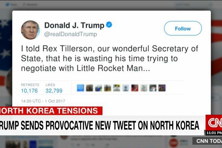 美國務卿欲與北朝鮮直接溝通 川普推特上扯後腿