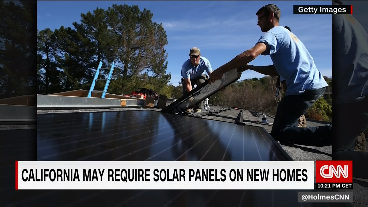 加州新屋強制裝太陽能板 2020年上路