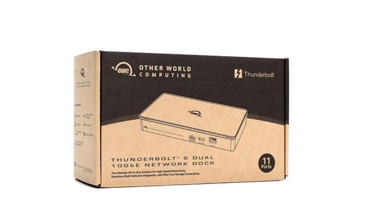 OWC 經典設計下，從需求出發，內建三個網路的 Thunderbolt 5 Dual 10GbE Network Dock