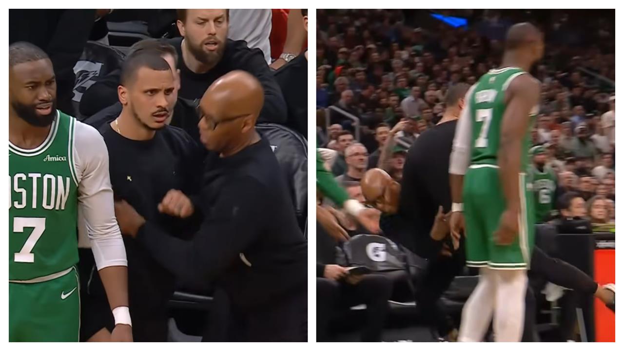 NBA(影)／塞爾提克總ㄟ怒噴裁判！火氣超大連助教都擋不住「險遭撂倒」