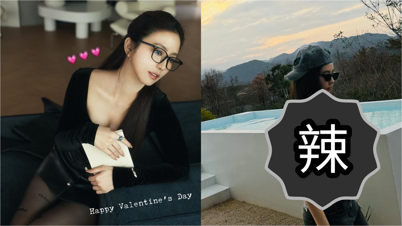 周曉涵泳池大解放「開深V穿搭」太辣！黑Bra「深溝炸出雪球」吸萬人狂讚