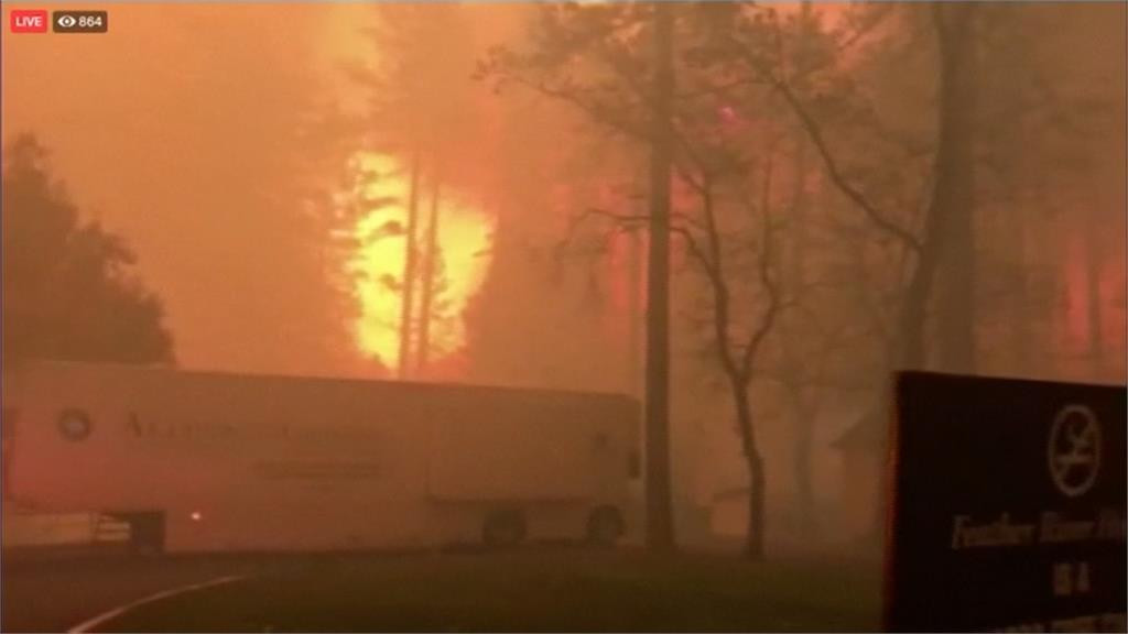 北加州野火燒掉8千公頃 當局進入緊急狀態