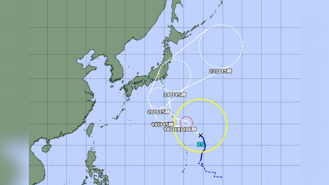 颱風杜鵑增強一路向北！　東日本敬老日連假恐強風暴雨