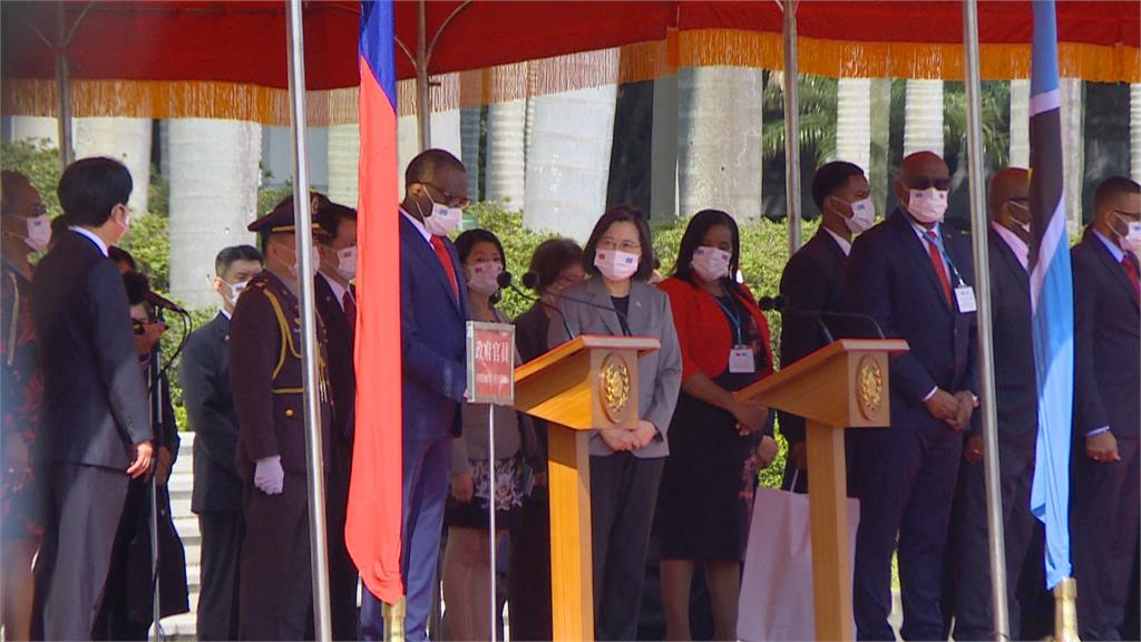 友邦聖露西亞總理訪台五天　蔡總統.賴清德軍禮歡迎