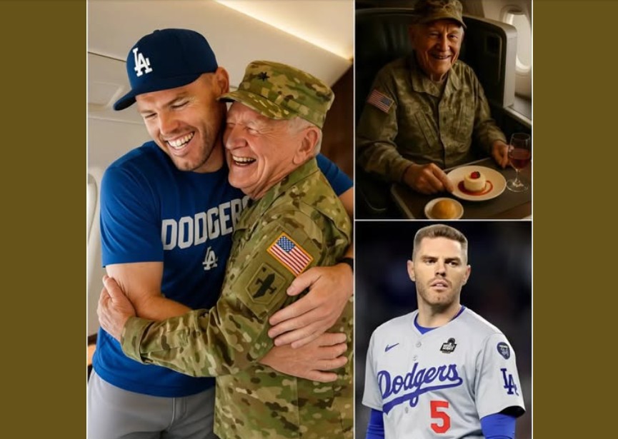 MLB/弗里曼讓出頭等艙座位!3萬英呎高空對退役老士官長獻上敬意