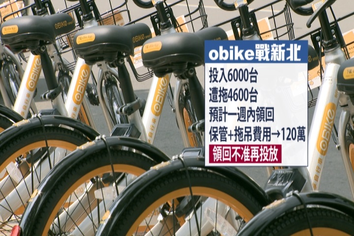 oBike認輸！繳百萬罰金領回拖吊車