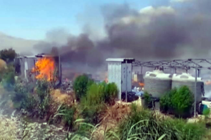 敍利亞難民營發生大火 至少1人罹難