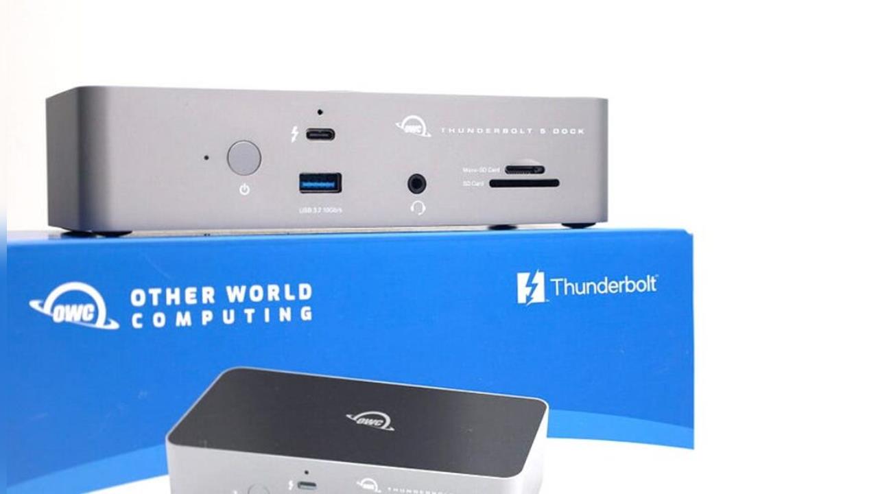 開箱閃電落地的形狀 OWC 在 Thunderbolt 5 時代的第一台 Dock