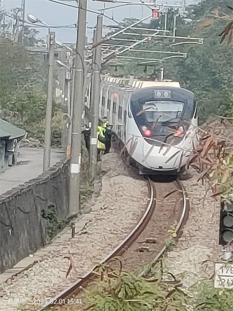 台中男闖鐵路被自強號撞傷　4班次約1200旅客延誤