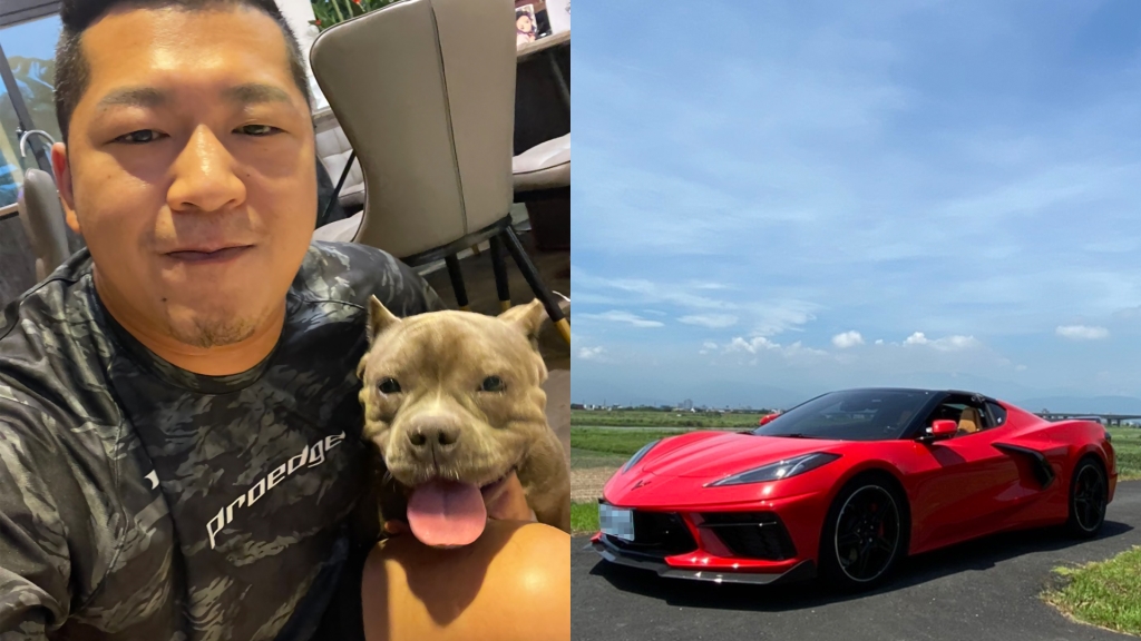 獨家／賀百萬訂閱草爺入手全台僅十輛珍稀跑車　慘被愛犬「小花」當狗窩蹦蹦跳！