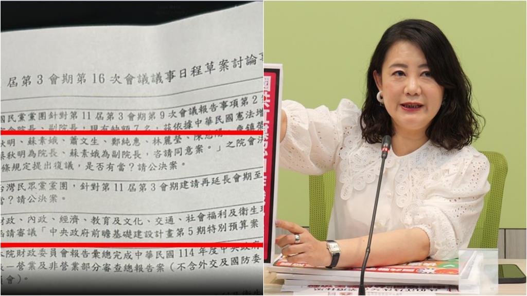 民眾黨提延會至831「國民黨秒點頭」！吳思瑤點「6立委」轟：沒犯法幹嘛延