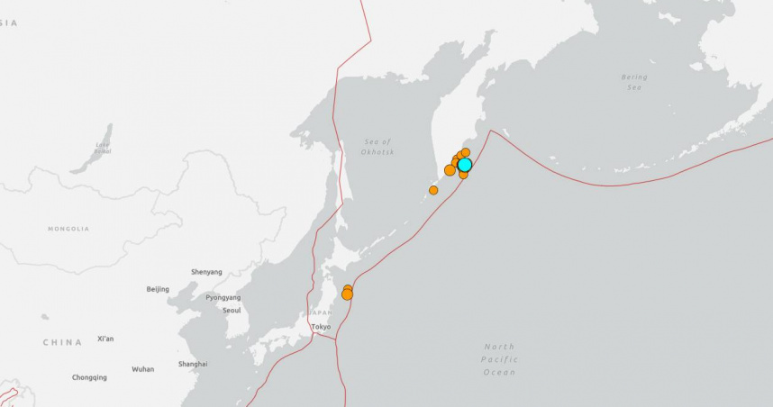 快訊／俄羅斯堪察加半島規模6.0地震　深度35公里