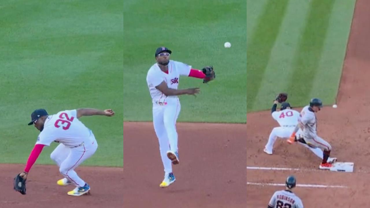 MLB(影)／想鄭宗哲了嗎？紅襪游擊、外野守備亂成粥「內野滾變少棒場內轟」