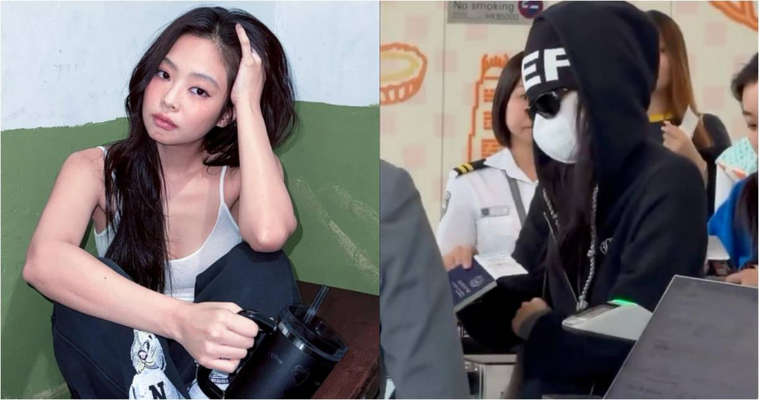 Jennie登機查身分「不願脫口罩」！對地勤擺態挨轟：跩妹沒禮貌