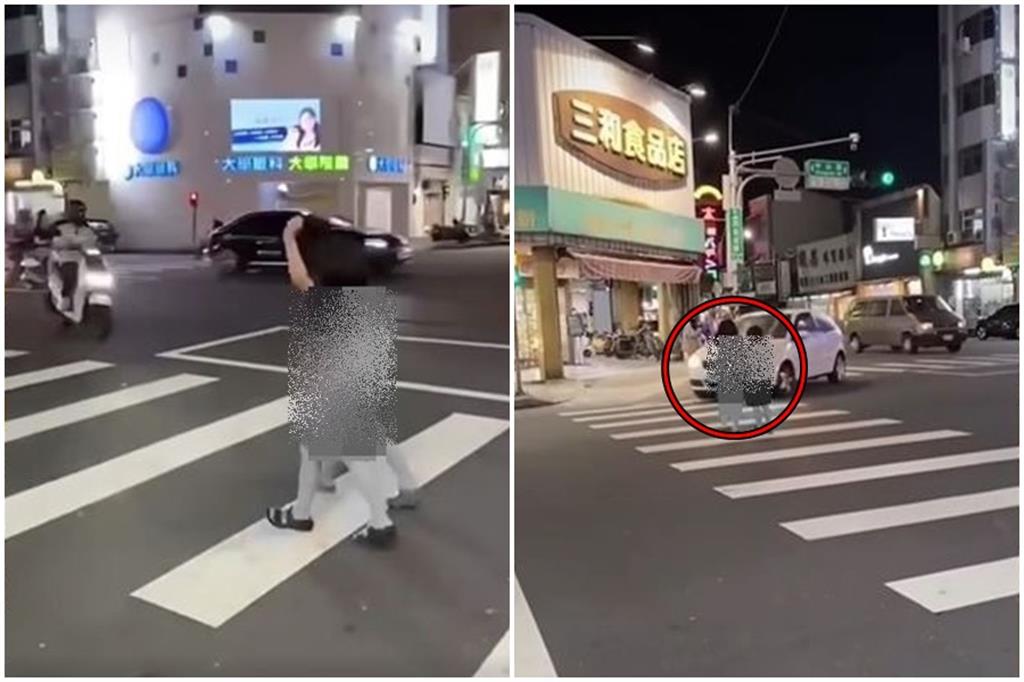 【有片】2孩童「舉手」過馬路　白車不讓還加速過彎！驚悚片曝光網炸鍋
